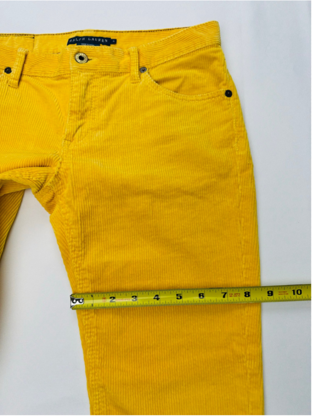 Vintage Ralph Lauren Thompson Golden Yellow Corduroy Pants R.L. 650 Women’s 6 - Picture 4 of 16